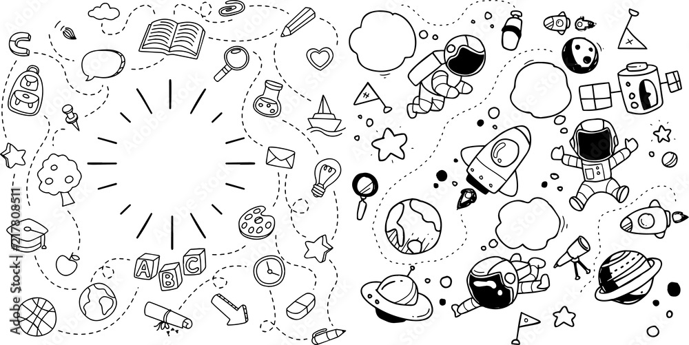 子供用の落書きのイラスト Stock ベクター Adobe Stock