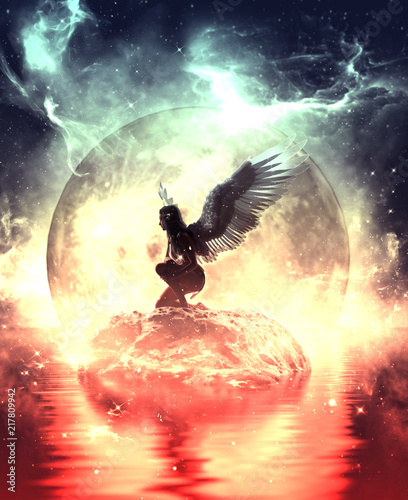 3d illustration of an Angel...