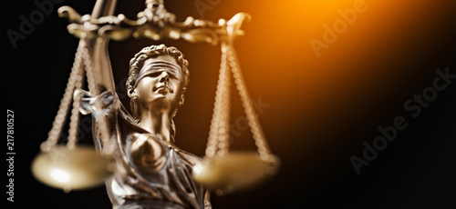 Themis Statue Justice Scales Law Lawyer Business Concept photo