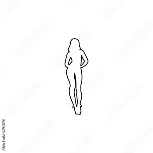 Black and white silhouette pole dance. Hand scketch exotic dance vector illustration. line clipart icon, logo, banner, tag, clothes