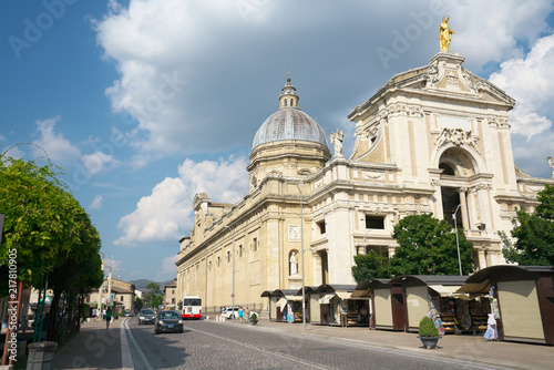 Assisi,Italy-July 28, 2018: The Basilica of Santa Maria degli Angeli