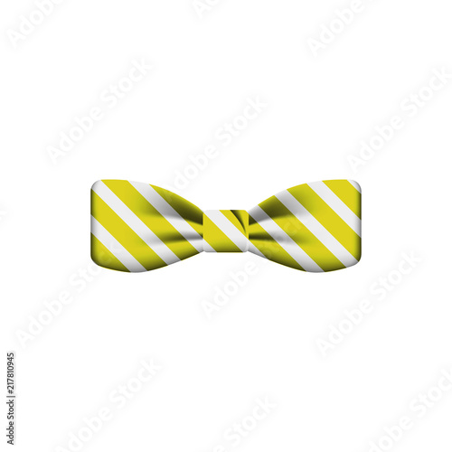 yellow striped colored bow tie icon. Element of bow tie illustration. Premium quality graphic design icon. Signs and symbols collection icon for websites, web design, mobile app