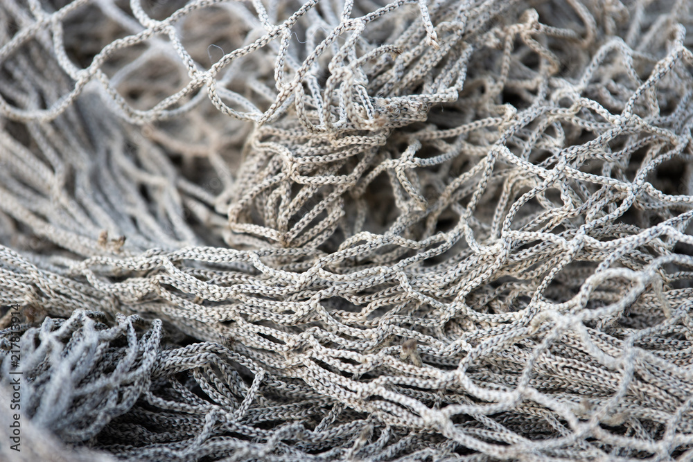 close up of fishing net