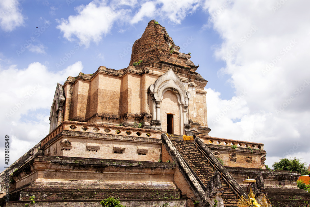 Wat Chedi Luang in Chiang Mai, Thailand.