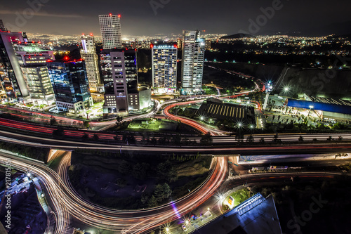 Up in the air and Mexico City. 