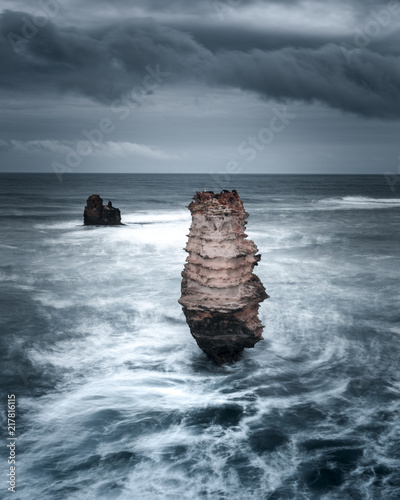 Rugged Coastline Along the Great Ocean Road, Victoria, Australia photo