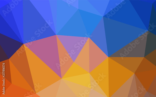 Light Blue  Yellow vector abstract polygonal background.