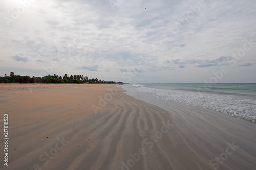 Fototapeta Naklejka Na Ścianę i Meble -  Swirling sand patterns on Nilaveli Beach in Trincomalee Sri Lanka Asia