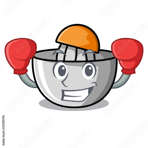 Boxing juicer character cartoon style