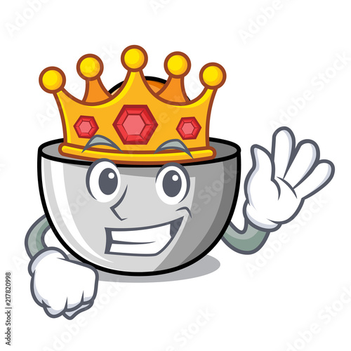 King juicer mascot cartoon style
