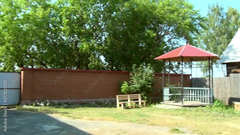 Yard of museum of Remembrance of Representatives of Russian Imperial House. Building, which contained relatives of Nicholas II before their execution. Outdoor School in Alapaevsk. Yard of museum of Remembrance of Representatives of Russian Imperial House. Building, which contained relatives of Nicholas II before their execution. Outdoor School in Alapaevsk.