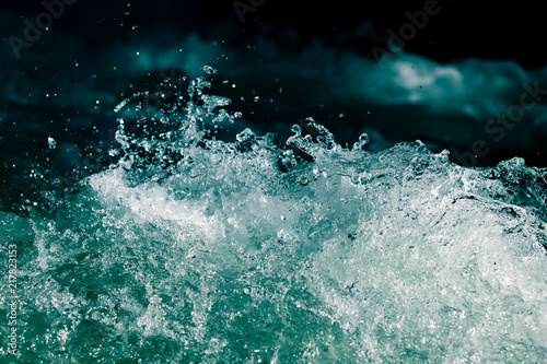 Stormy waves in the ocean as a background