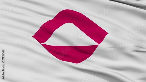 Ninohe close up flag, Iwate prefecture, realistic animation seamless loop - 10 seconds long photo