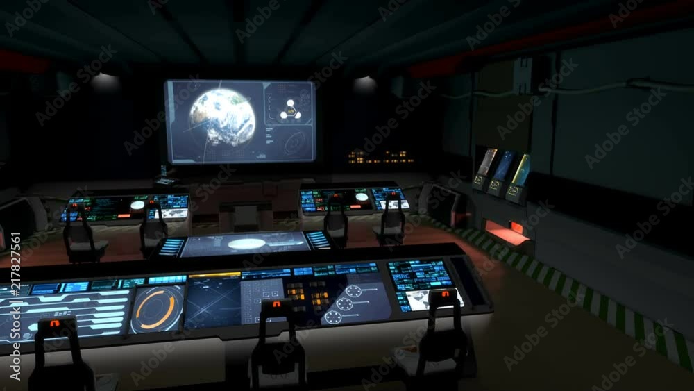 Futuristic science fiction command center V2.