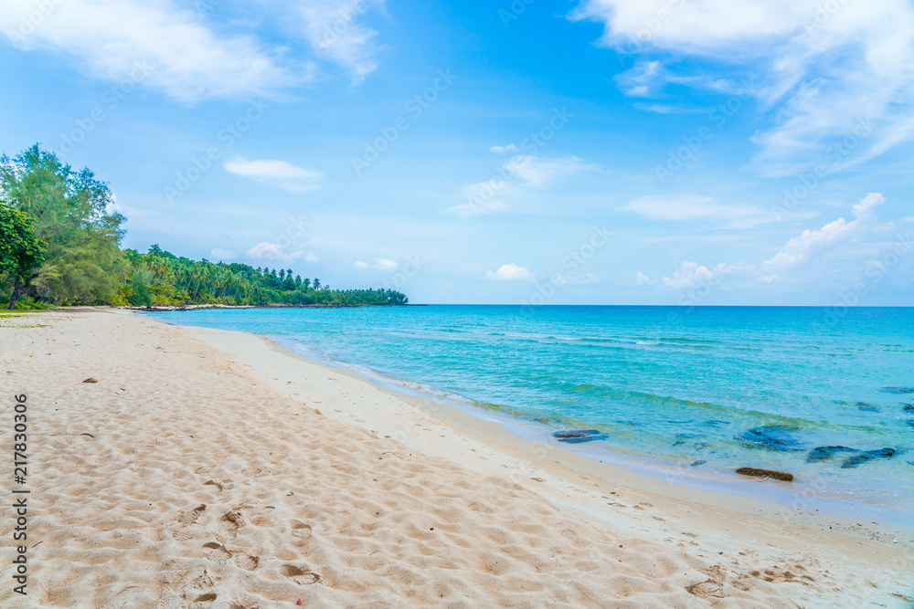 Beautiful Tropical Beach blue ocean backgrouind Summer view Sunshine at Sand and Sea Asia Beach Thailand Destinations 