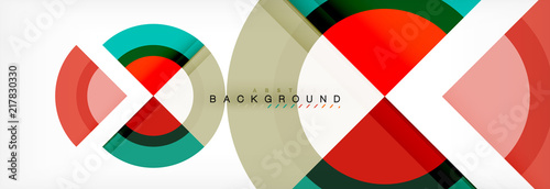 Vector circular geometric abstract background