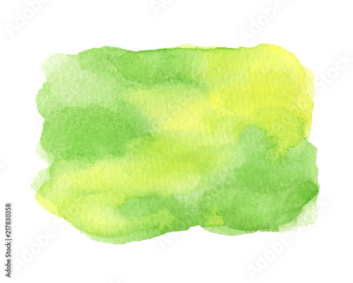 Green abstract watercolor texture background.