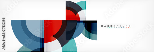 Vector circular geometric abstract background