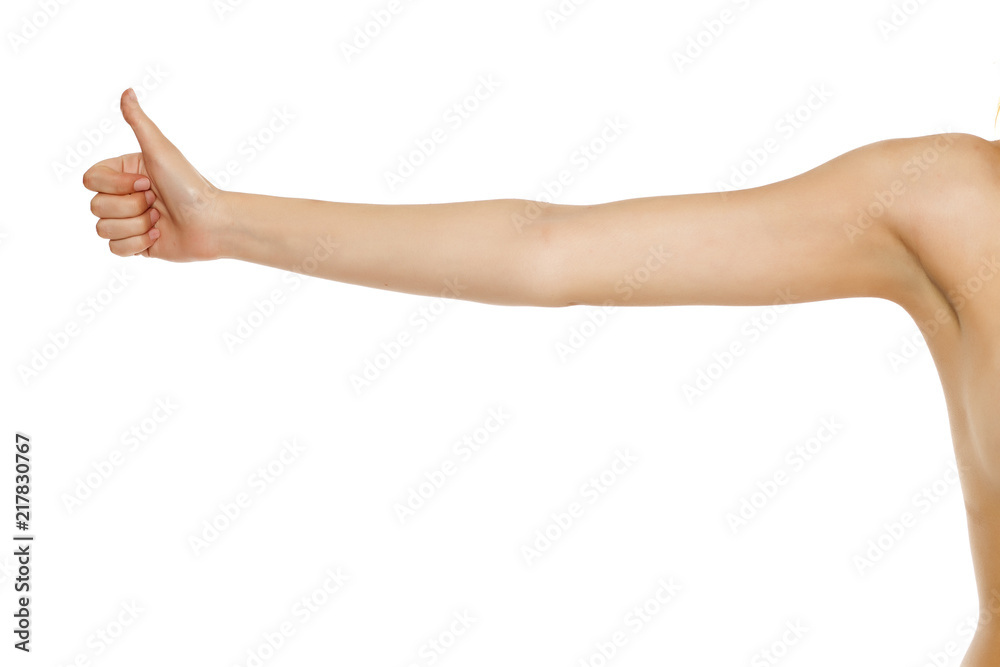 Close Up Image Of Female Arm Against White Background Stock Photo, Picture  and Royalty Free Image. Image 17182995.