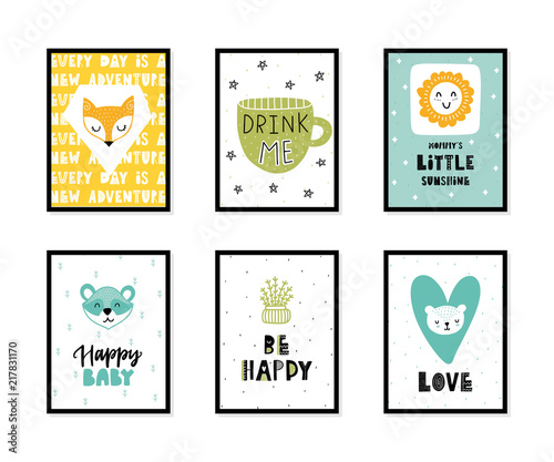 Scandinavian interior kids posters