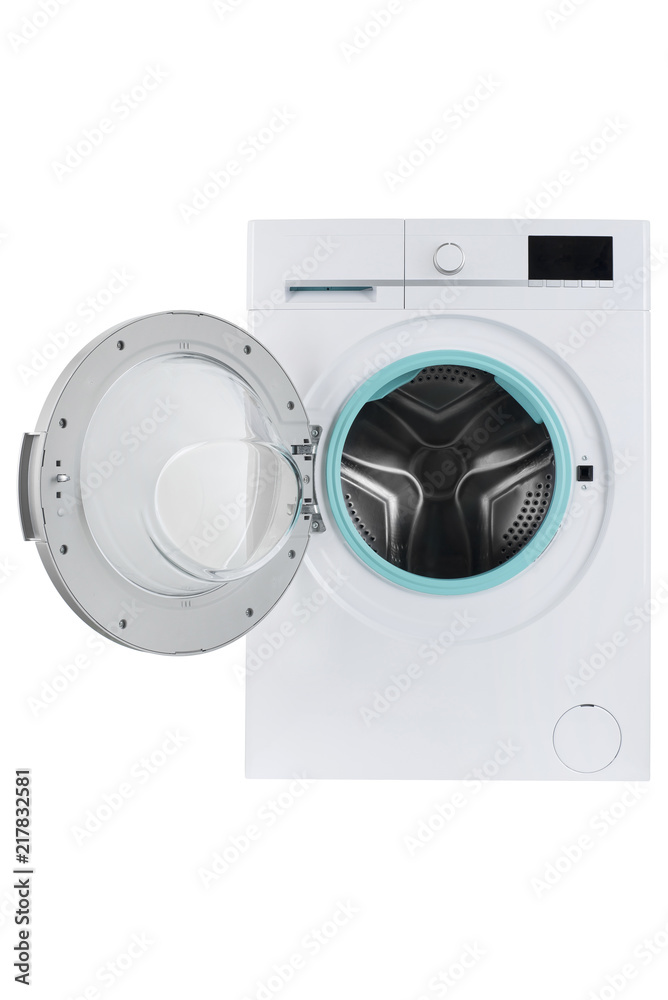 Isolated washing machine on a white background Isolated washing machine on a white background