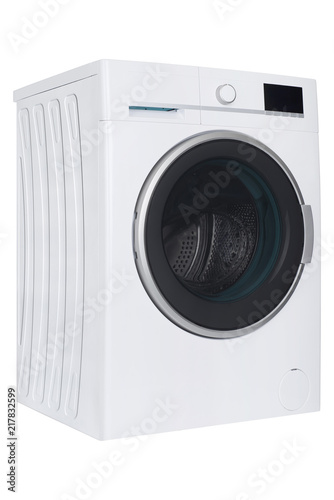 Isolated washing machine on a white background