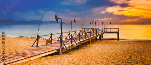 Sunrise over the sea. Amazing landscape. Panorama photo