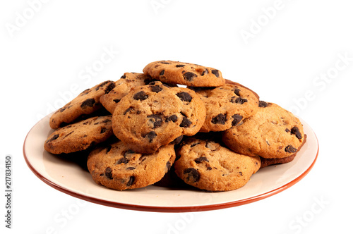 Sweet cookies with chocolate