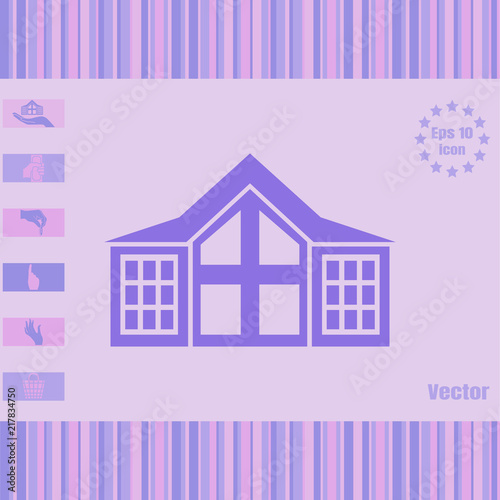 house vector icon. Illustration on a Flat design style. EPS 10