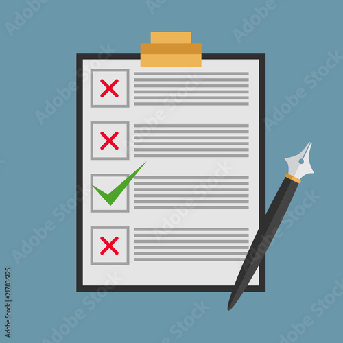 Clipboard with  pen flat  for your design eps 10
