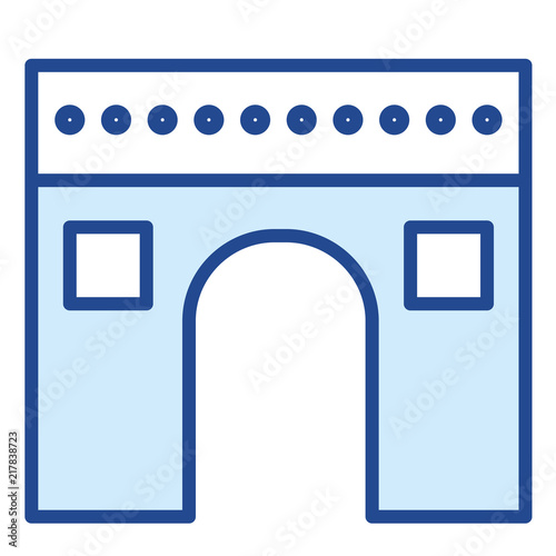 Triumphbogen in Paris, Frankreich Vector Icon Illustration