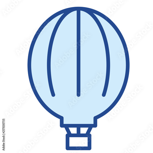 Heißluftballon, Ballon Vector Icon Illustration