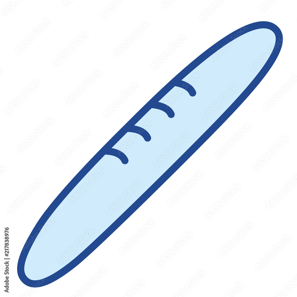 Baguette Vector Icon Illustration Baguette Vector Icon Illustration