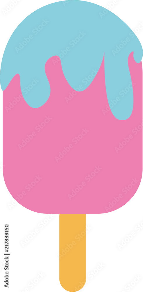Pink Ice Cream Popsicle Vector Pink Ice Cream Popsicle Vector