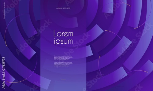 3d Ultraviolet blurred wallpaper with abstract geometric shapes Vector