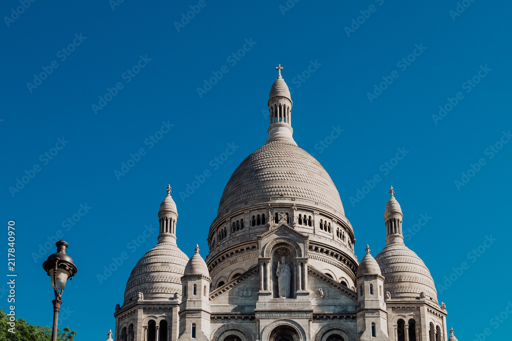 Paris, France - 20 MAY, 2017: Montmartre Basilica. The Basilica of the Sacred Heart. Paris, France - 20 MAY, 2017: Montmartre Basilica. The Basilica of the Sacred Heart.