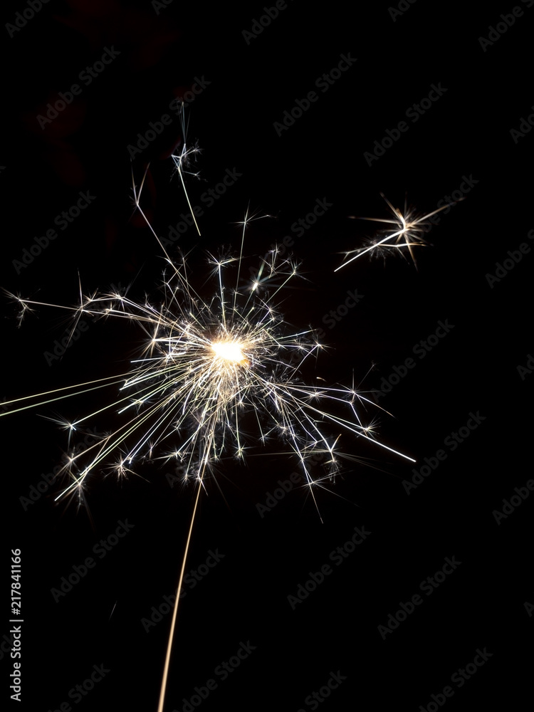 typical sparkler with dark background