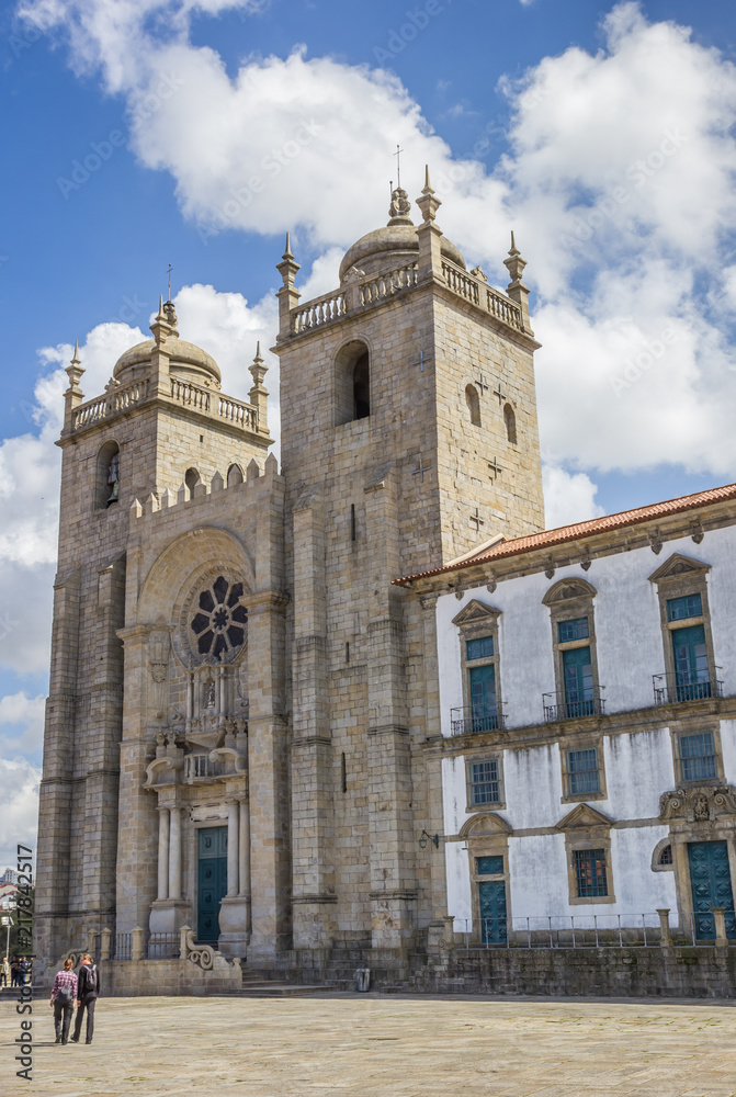 Se cathedral in the historical center of Porto, Portugal