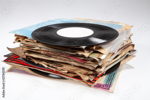 Batch Of Old Vinyl Discs photo
