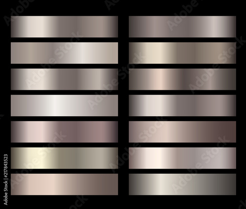 Metal gold bronze foil texture gradients vector