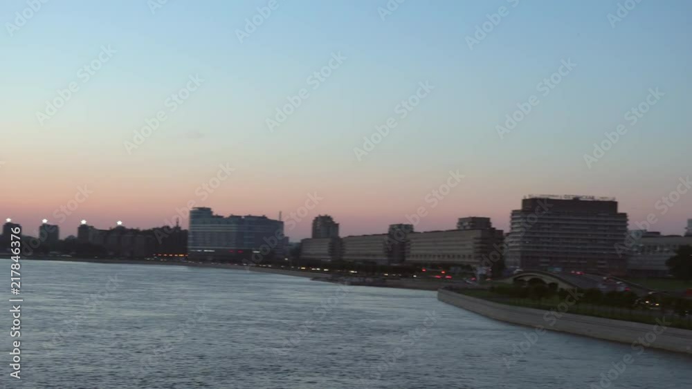 The Neva River during sunset PANNING The Neva River during sunset PANNING