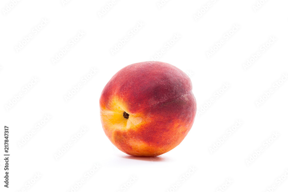 Ripe peach fruit isolated on white background Ripe peach fruit isolated on white background