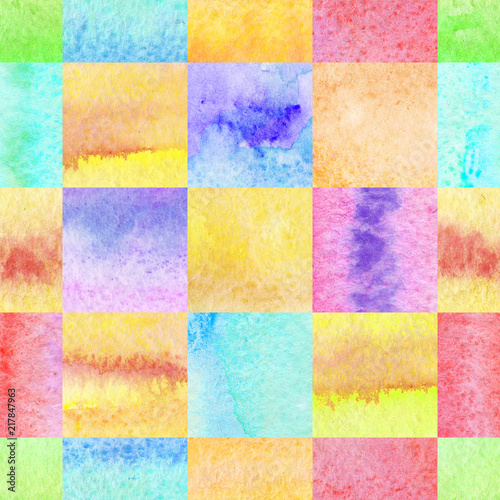 abstract geometric seamless watercolor background