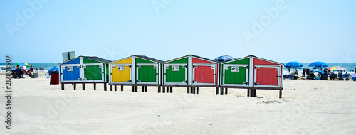 Colorful Beach lockers in Wildwood NJ