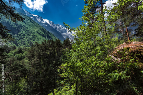 Tsej gorge  mountains of the Caucasus.