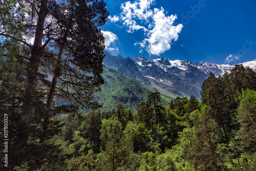Tsej gorge, mountains of the Caucasus.