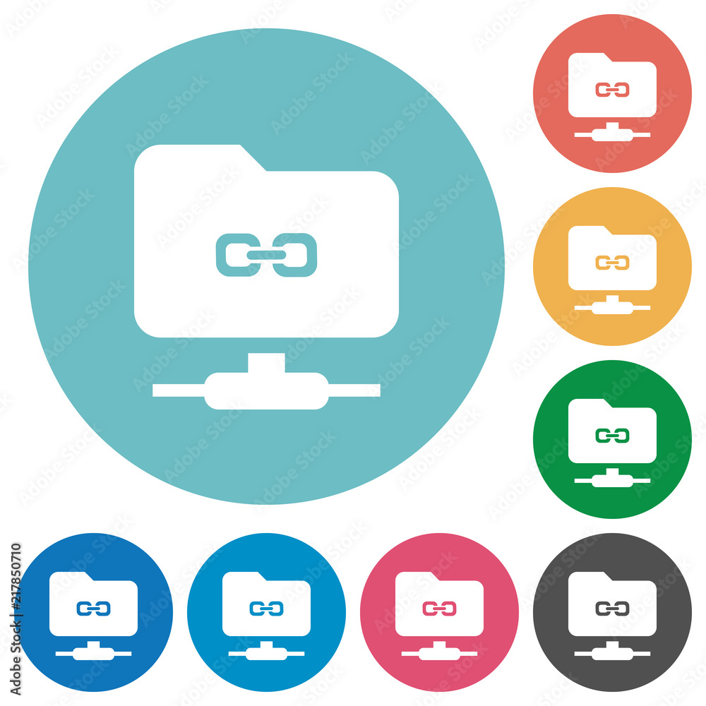FTP link flat round icons FTP link flat round icons