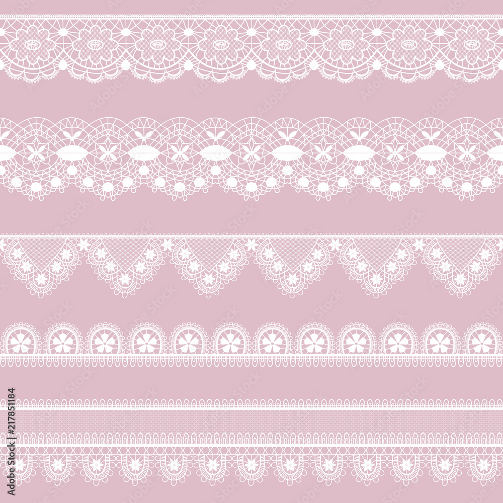 Set of lacy borders
