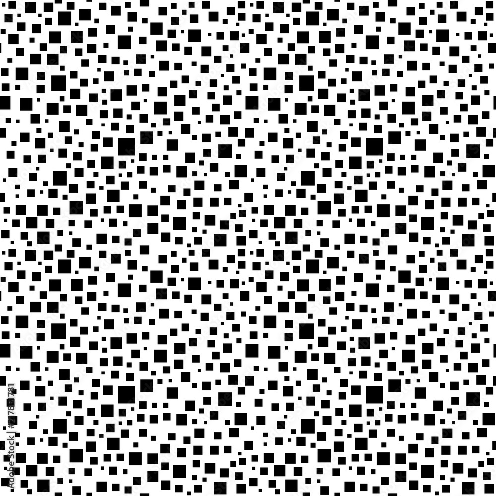 Seamless background with random square black elements. Abstract ornament. Dotted abstract pattern Seamless background with random square black elements. Abstract ornament. Dotted abstract pattern