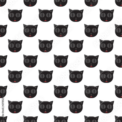 abstract pattern seamless black cat
